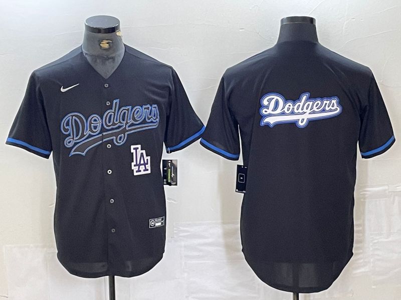 Men 2025 Los Angeles Dodgers Blank Black Shadows Nike MLB Jersey style 6238